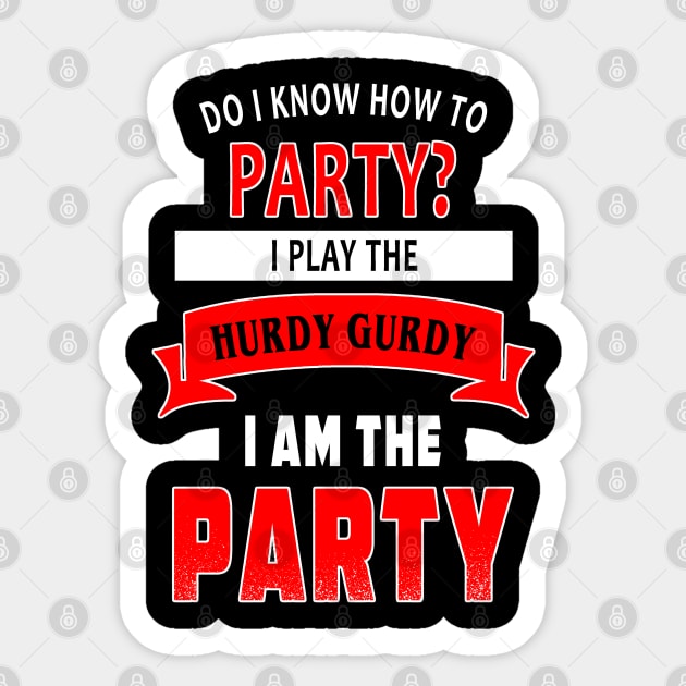 Hurdy Gurdy Party Sticker by Duckfieldsketchbook01